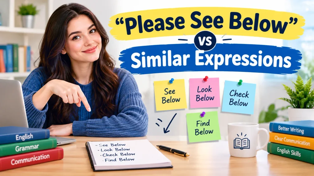 please-see-below-vs-similar-expressions
