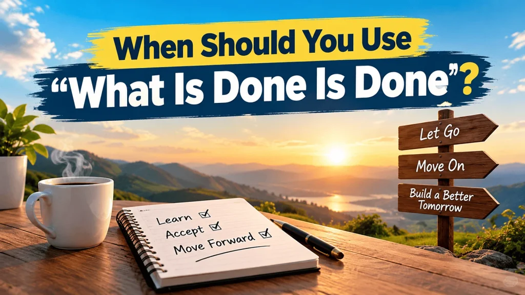 when-should-you-use-what-is-done-is-done